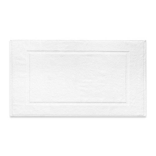 Connoisseur Bath Mat, Cotton Frame Border, 22x36, 11.0 lbs/dz, White